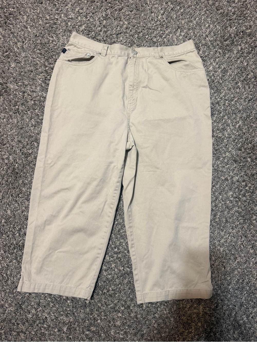 Ralph Lauren Light Beige Women’s Chino Capri Pants Cropped Size 16W